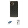 MARSİLYAN™- iPhone 12 Pro Kılıf Ahenk Işık - Şeffaf Uv Polymer Nano Ekran Koruyucu + Shine Kamera Lens Koruma Cam - GD
