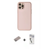 MARSİLYAN™- iPhone 12 Pro Kılıf Ahenk Işık - Şeffaf Uv Polymer Nano Ekran Koruyucu + Shine Kamera Lens Koruma Cam - SABE