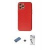 MARSİLYAN™- iPhone 12 Pro Kılıf Ahenk Işık - Şeffaf Uv Polymer Nano Ekran Koruyucu + Shine Kamera Lens Koruma Cam - GD
