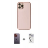 MARSİLYAN™- iPhone 12 Pro Kılıf Ahenk Işık - Şeffaf Uv Polymer Nano Ekran Koruyucu + Neon Fosforlu Kamera Lens - TU