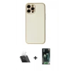 MARSİLYAN™- iPhone 12 Pro Kılıf Ahenk Işık - Siyah 360 Mat Full Body Arka Koruyucu + Kamera Lens Koruma Cam - SF