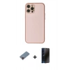 MARSİLYAN™- iPhone 12 Pro Kılıf Ahenk Işık - Siyah 3D Antistatik Hayalet Cam Ekran Koruyucu + Metal Kamera Lens Koruma Cam - KI