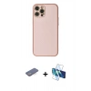 MARSİLYAN™- iPhone 12 Pro Kılıf Ahenk Işık - Siyah 3D Antistatik Seramik Nano Ekran Koruyucu + Renkli Kamera Lens Koruma Cam - MI
