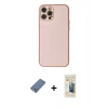 MARSİLYAN™- iPhone 12 Pro Kılıf Ahenk Işık - Siyah 6D Mat Seramik Hayalet Nano Ekran Koruyucu + Metal Kamera Lens Koruma Cam - AKYL
