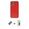 MARSİLYAN™- iPhone 12 Pro Kılıf Ahenk Işık - Siyah 6D Mat Seramik Hayalet Nano Ekran Koruyucu + Metal Kamera Lens Koruma Cam - AKYL