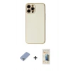 MARSİLYAN™- iPhone 12 Pro Kılıf Ahenk Işık - Siyah 6D Mat Seramik Hayalet Nano Ekran Koruyucu + Metal Kamera Lens Koruma Cam - KUYL