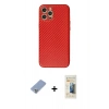 MARSİLYAN™- iPhone 12 Pro Kılıf Ahenk Işık - Siyah 6D Mat Seramik Hayalet Nano Ekran Koruyucu + Metal Kamera Lens Koruma Cam - KUYL