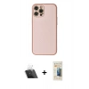 MARSİLYAN™- iPhone 12 Pro Kılıf Ahenk Işık - Siyah 6D Mat Seramik Hayalet Nano Ekran Koruyucu + Kamera Lens Koruma Cam - SF