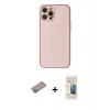 MARSİLYAN™- iPhone 12 Pro Kılıf Ahenk Işık - Siyah 6D Mat Seramik Hayalet Nano Ekran Koruyucu + Shine Kamera Lens Koruma Cam - SABE