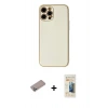 MARSİLYAN™- iPhone 12 Pro Kılıf Ahenk Işık - Siyah 6D Mat Seramik Hayalet Nano Ekran Koruyucu + Shine Kamera Lens Koruma Cam - SABE