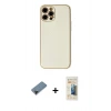 MARSİLYAN™- iPhone 12 Pro Kılıf Ahenk Işık - Siyah 6D Mat Seramik Hayalet Nano Ekran Koruyucu + Shine Kamera Lens Koruma Cam - SH