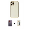 MARSİLYAN™- iPhone 12 Pro Kılıf Ahenk Işık - Siyah 6D Mat Seramik Hayalet Nano Ekran Koruyucu + Neon Fosforlu Kamera Lens - TU