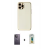 MARSİLYAN™- iPhone 12 Pro Kılıf Ahenk Işık - Siyah Polymer Nano Ekran Koruyucu + Neon Fosforlu Kamera Lens - BZ
