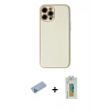 MARSİLYAN™- iPhone 12 Pro Kılıf Ahenk Işık - Siyah Polymer Nano Ekran Koruyucu + Shine Kamera Lens Koruma Cam - MI