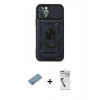 MARSİLYAN™- iPhone 12 Pro Kılıf Ahenk Klasik - Şeffaf Uv Polymer Nano Ekran Koruyucu + Gümüş Shine Kamera Lens Koruma Cam