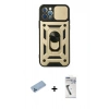 MARSİLYAN™- iPhone 12 Pro Kılıf Ahenk Klasik - Şeffaf Uv Polymer Nano Ekran Koruyucu + Shine Kamera Lens Koruma Cam - MI