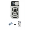 MARSİLYAN™- iPhone 12 Pro Kılıf Ahenk Klasik - Şeffaf Uv Polymer Nano Ekran Koruyucu + Shine Kamera Lens Koruma Cam - MI
