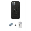 MARSİLYAN™- iPhone 12 Pro Kılıf Ahenk Klasik - Şeffaf Uv Polymer Nano Ekran Koruyucu + Shine Kamera Lens Koruma Cam - GI