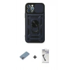 MARSİLYAN™- iPhone 12 Pro Kılıf Ahenk Klasik - Şeffaf Uv Polymer Nano Ekran Koruyucu + Shine Kamera Lens Koruma Cam - GI