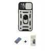 MARSİLYAN™- iPhone 12 Pro Kılıf Ahenk Klasik - Siyah 6D Mat Seramik Hayalet Nano Ekran Koruyucu + Metal Kamera Lens Koruma Cam - AKYL
