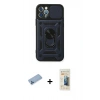 MARSİLYAN™- iPhone 12 Pro Kılıf Ahenk Klasik - Siyah 6D Mat Seramik Hayalet Nano Ekran Koruyucu + Shine Kamera Lens Koruma Cam - MI