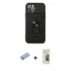 MARSİLYAN™- iPhone 12 Pro Kılıf Ahenk Klasik - Siyah 6D Mat Seramik Hayalet Nano Ekran Koruyucu + Shine Kamera Lens Koruma Cam - MI
