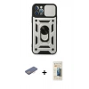 MARSİLYAN™- iPhone 12 Pro Kılıf Ahenk Klasik - Siyah 6D Mat Seramik Hayalet Nano Ekran Koruyucu + Renkli Kamera Lens Koruma Cam - PE
