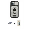 MARSİLYAN™- iPhone 12 Pro Kılıf Ahenk Klasik - Siyah 6D Mat Seramik Hayalet Nano Ekran Koruyucu + Renkli Kamera Lens Koruma Cam - SI