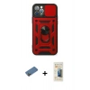 MARSİLYAN™- iPhone 12 Pro Kılıf Ahenk Klasik - Siyah 6D Mat Seramik Hayalet Nano Ekran Koruyucu + Shine Kamera Lens Koruma Cam - GD