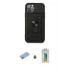 MARSİLYAN™- iPhone 12 Pro Kılıf Ahenk Klasik - Siyah Polymer Nano Ekran Koruyucu + Shine Kamera Lens Koruma Cam - MI