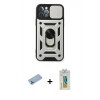 MARSİLYAN™- iPhone 12 Pro Kılıf Ahenk Klasik - Siyah Polymer Nano Ekran Koruyucu + Shine Kamera Lens Koruma Cam - MI
