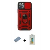 MARSİLYAN™- iPhone 12 Pro Kılıf Ahenk Klasik - Siyah Polymer Nano Ekran Koruyucu + Shine Kamera Lens Koruma Cam - GS