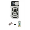 MARSİLYAN™- iPhone 12 Pro Kılıf Ahenk Klasik - Siyah Polymer Nano Ekran Koruyucu + Shine Kamera Lens Koruma Cam - SABE