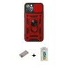 MARSİLYAN™- iPhone 12 Pro Kılıf Ahenk Klasik - Siyah Polymer Nano Ekran Koruyucu + Shine Kamera Lens Koruma Cam - SABE