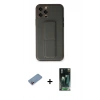 MARSİLYAN™- iPhone 12 Pro Kılıf Akış Doku - Şeffaf 360 Full Body Arka Koruyucu + Shine Kamera Lens Koruma Cam - PE