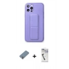 MARSİLYAN™- iPhone 12 Pro Kılıf Akış Doku - Şeffaf Uv Polymer Nano Ekran Koruyucu + Metal Kamera Lens Koruma Cam - GS