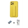 MARSİLYAN™- iPhone 12 Pro Kılıf Akış Doku - Şeffaf Uv Polymer Nano Ekran Koruyucu + Metal Kamera Lens Koruma Cam - KI