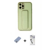 MARSİLYAN™- iPhone 12 Pro Kılıf Akış Doku - Şeffaf Uv Polymer Nano Ekran Koruyucu + Metal Kamera Lens Koruma Cam - KUYL