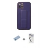 MARSİLYAN™- iPhone 12 Pro Kılıf Akış Doku - Şeffaf Uv Polymer Nano Ekran Koruyucu + Shine Kamera Lens Koruma Cam - MI