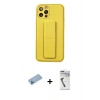MARSİLYAN™- iPhone 12 Pro Kılıf Akış Doku - Şeffaf Uv Polymer Nano Ekran Koruyucu + Shine Kamera Lens Koruma Cam - MI