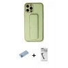 MARSİLYAN™- iPhone 12 Pro Kılıf Akış Doku - Şeffaf Uv Polymer Nano Ekran Koruyucu + Shine Kamera Lens Koruma Cam - MI