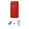 MARSİLYAN™- iPhone 12 Pro Kılıf Akış Doku - Şeffaf Uv Polymer Nano Ekran Koruyucu + Metal Kamera Lens Koruma Cam - MI