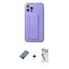 MARSİLYAN™- iPhone 12 Pro Kılıf Akış Doku - Şeffaf Uv Polymer Nano Ekran Koruyucu + Metal Kamera Lens Koruma Cam - MI