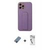 MARSİLYAN™- iPhone 12 Pro Kılıf Akış Doku - Şeffaf Uv Polymer Nano Ekran Koruyucu + Metal Kamera Lens Koruma Cam - MI