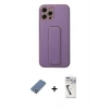 MARSİLYAN™- iPhone 12 Pro Kılıf Akış Doku - Şeffaf Uv Polymer Nano Ekran Koruyucu + Metal Kamera Lens Koruma Cam - AKYL