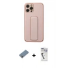 MARSİLYAN™- iPhone 12 Pro Kılıf Akış Doku - Şeffaf Uv Polymer Nano Ekran Koruyucu + Metal Kamera Lens Koruma Cam - MR