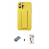 MARSİLYAN™- iPhone 12 Pro Kılıf Akış Doku - Şeffaf Uv Polymer Nano Ekran Koruyucu + Metal Kamera Lens Koruma Cam - MR