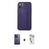 MARSİLYAN™- iPhone 12 Pro Kılıf Akış Doku - Şeffaf Uv Polymer Nano Ekran Koruyucu + Neon Fosforlu Kamera Lens - MI