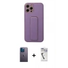 MARSİLYAN™- iPhone 12 Pro Kılıf Akış Doku - Şeffaf Uv Polymer Nano Ekran Koruyucu + Neon Fosforlu Kamera Lens - MI