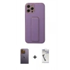 MARSİLYAN™- iPhone 12 Pro Kılıf Akış Doku - Şeffaf Uv Polymer Nano Ekran Koruyucu + Neon Fosforlu Kamera Lens - SI